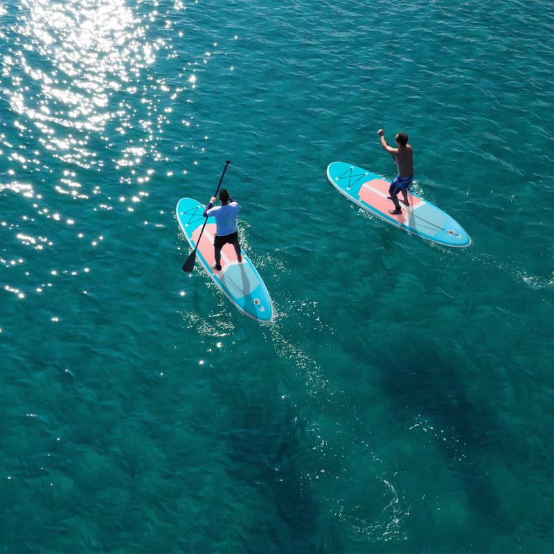 Action Opblaasbaar Supboard Blauw in gebruik